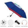 Guam US Flag Travel Umbrella Portable Windproof Folding Umbrella for Rain Auto Open Close Automatic view 3
