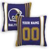 Cokpet Baltimore Throw Pillow Covers Custom Football Style Pillows Case Personalized Any Name and Number Pillow Cover Fans Gifts for Men Women Youth Boy view 1