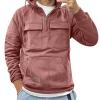 Mens Outdoor Outdoor Military Tactical Hoodie Sweatshirt Quarter Zip Cargo Pullover Hooded Workout Gym Sports Winter Jackets view 2