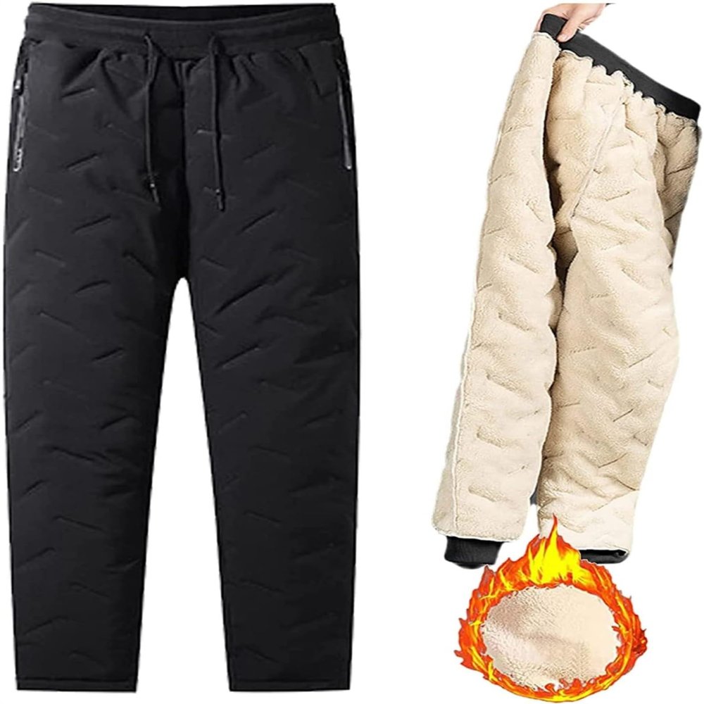 BAFAFA Unisex Fleece Jogging Trousers, Thickened Casual Warm Fleece Jogging Trousers, Men's Winter Men's Jogging Trousers