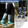 Sandsuced Merino Wool Ski Socks for Mens Womens Winter Thermal Warm Thick Knee High Snowboarding Skiing Socks for Cold Weather 3 Pairs Gifts Stocking Stuffers(Red/Green/Deep Blue,M) view 4