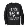 24th Wedding Anniversary For Her Couple 24 Years Marriage Long Sleeve T-Shirt view 1