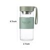 DNIENKGE Glass Tea Bottle 16 oz Drinking Bottle with Non-Slip Holster, and Stainless Tea leak, Leak Proof Lid, Portable Glass Water Bottle for School, Office, Car, Home, as a gift, etc (Green+Pink) view 2