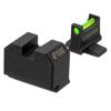 Night Fision Optic Height Fiber Optic .311-.402 Night Sight Set Designed for Smith & Wesson M&P 2.0 with RMR/507c/SRO, Swampfox Liberty/Justice, Green Front view 1