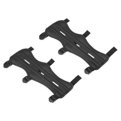 PATIKIL Archery Arm Guard, 2 Pack Adjustable Forearm Protector for Shooting Practice, Black