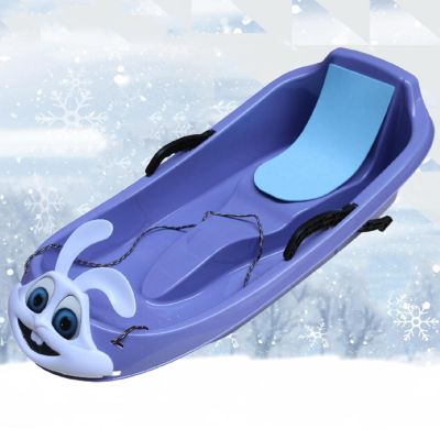 Sleds for Kids, Thickened Sled, Plastic Snow Sled, Kids Sleds for Snow with 2 Handles and Pull Ropes