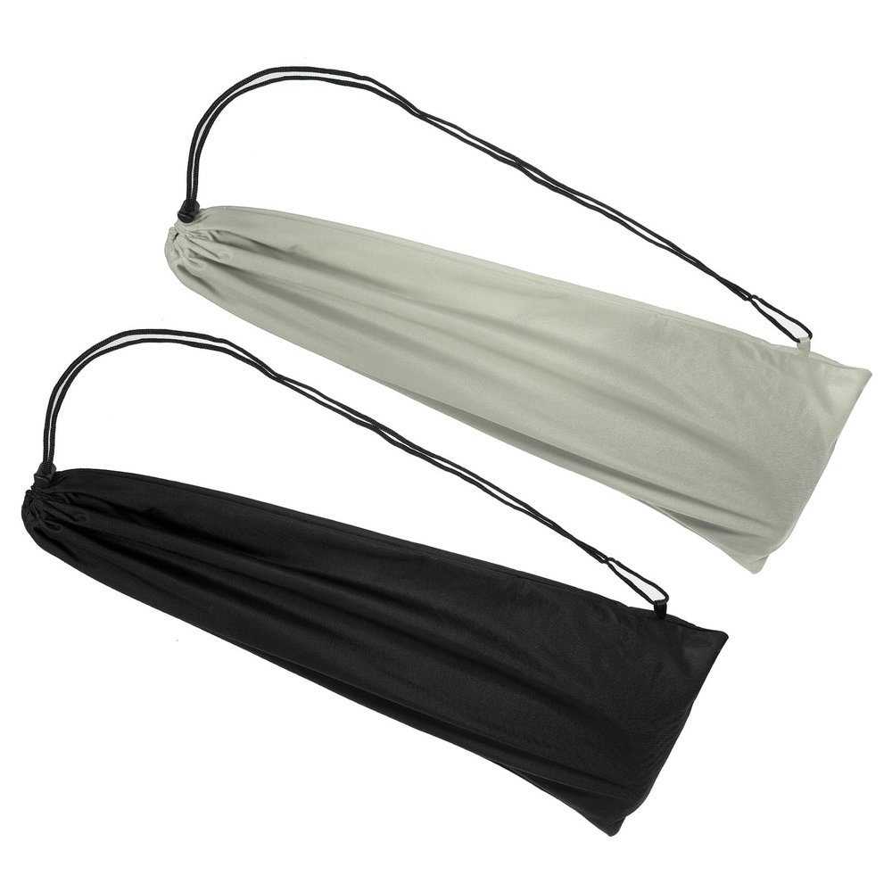 PATIKIL Badminton Racquet Cover Bag, 2 Pack Soft Badminton Racket Pouch Velvet Lining with Drawstring Double Shoulder Strap Lightweight, Grey/Black