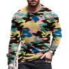 Mens Workout Long Sleeve Shirts Casual Camo Graphic Tee Shirts Sports Athletic Tees Tops for Men view 1