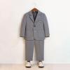 Baby Boy Suit 5 Piece Suit Clothes Holiday Outdoor Soft Piano Hosting Performance Dress Suit (Grey, 4-5 Years) view 2