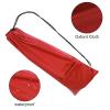PATIKIL Badminton Racquet Cover Bag, Waterproof Oxford Badminton Racket Pouch with Zipper Pocket and Drawstring Shoulder Strap Lightweight, Red view 3