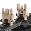 ZBULAR Fiber Optic Sights, Flip Up Front and Rear Backup Sights with Green Red Fiber Optics Dots, Tool-Free Adjustable Front Sight Rapid Transition view 3