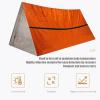 Emergency Tent,PE Aluminum Film Emergency Survival Shelter Tent, 61.8 X 96.4inch Waterproof 2-Person Thermal ShelterWeather-Resistant for Hiking Camping and Emergency Preparedness view 2