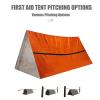 Emergency Tent,PE Aluminum Film Emergency Survival Shelter Tent, 61.8 X 96.4inch Waterproof 2-Person Thermal ShelterWeather-Resistant for Hiking Camping and Emergency Preparedness view 3