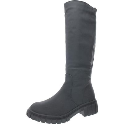 Aqua College Womens Paz Tall Waterproof Rain Boots Black 6 Medium (B,M)