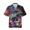 Mele Kalikimaka Santa Surfing Hawaiian Shirt Merry Christmas in July Summer Funny Hawaiian Shirt Christmas Shirt for Men (US, Alpha, Medium, Regular, Regular, Galaxy) view 1