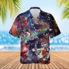 Mele Kalikimaka Santa Surfing Hawaiian Shirt Merry Christmas in July Summer Funny Hawaiian Shirt Christmas Shirt for Men (US, Alpha, Medium, Regular, Regular, Galaxy) view 4