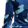 Athletic Long Sleeve T Shirts for Men Casual Stretchy Workout Tshirts Mens Camo Print Fashion Tees Tops Blue view 3