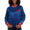 Starter Women's Royal Buffalo Bills Full Count Satin Full-Snap Varsity Jacket view 1