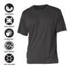 Campus Lab Shaw University Adult Men's Sport Active T-Shirt Primary Logo, Charcoal, X-Large view 4
