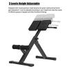 Foldable Hyperextension Bench Roman Chair Heavy Duty Adjustable Back Extension Exercise Equipment for Abdominal Workout, Loads 330lbs view 3