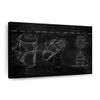 ElephantStock Ridged Golf Bag Dividers BW Patent Canvas - 1 Panel Sports Patent Wall Art Decor - Sports Decorations for Boys Room - Wall Art and Office Decor - 24" X 16" view 1