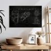 ElephantStock Ridged Golf Bag Dividers BW Patent Canvas - 1 Panel Sports Patent Wall Art Decor - Sports Decorations for Boys Room - Wall Art and Office Decor - 24" X 16" view 3