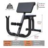 Roman Chair Hyperextension Bench Heavy Duty Weight Bench Seated Strength Training Fitness Sit Up Gym Bench for Home Gym, Loads 330lbs view 2