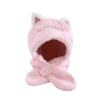Baby Kids Warm Winter Hat Scarf Set Girls Toddler Cute Bear Ears Fleece Hat Earflap Hoodie Scarves Snow (Pink, One Size) view 1