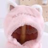 Baby Kids Warm Winter Hat Scarf Set Girls Toddler Cute Bear Ears Fleece Hat Earflap Hoodie Scarves Snow (Pink, One Size) view 2