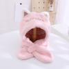 Baby Kids Warm Winter Hat Scarf Set Girls Toddler Cute Bear Ears Fleece Hat Earflap Hoodie Scarves Snow (Pink, One Size) view 3