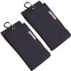 hapheal Golf Towel (16" X 21") Microfiber Waffle Pattern with Carabiner Clip,Golf Towels for Golf Bag for Man (2 Pack Black) view 1