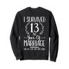 13th Wedding Anniversary Couples 13 Years Marriage Sweatshirt view 1