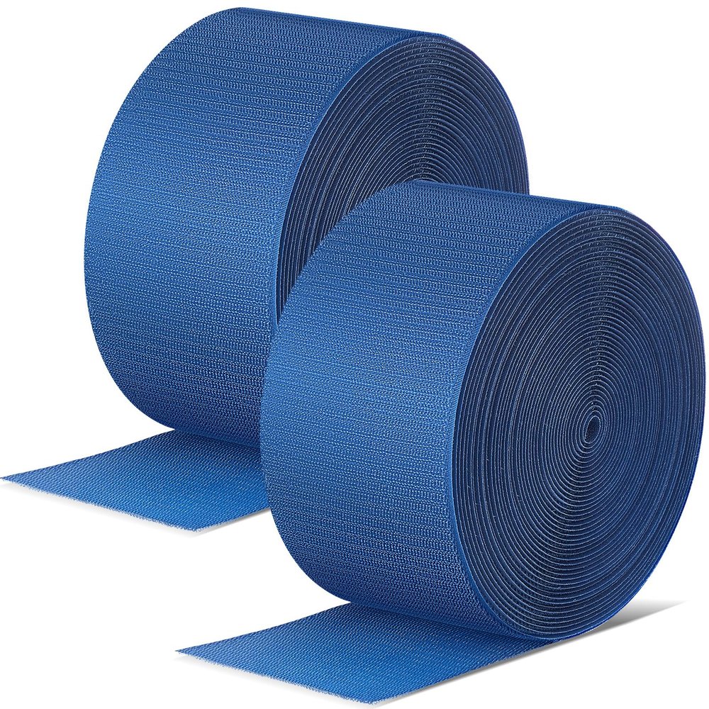 Shappy 2 Rolls Gymnastics Mat Hook & Loop Tape, 4" x 42 ft Adhesive Nylon Strips for Gym Mats, Carpet Repair, Cheer Mats, DIY Crafts, Cheerleading Supplies, Multi-Purpose Fastener(Royal Blue)