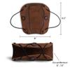 Valhalla Gear, Archery Bracer with Elastic, Forearm Protector for Bow Shooting Practice, Armband, Wrist Guard, Cosplay, Adjustable Buckle Straps, Full Grain Leather, Handmade, Bourbon Brown view 4