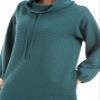 Max Studio Women's Textured Knit Collared Short Dress, Teal, Medium view 2