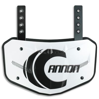 Cannon Sports Football Backplate Shield with High Impact Foam Backing for Lower Back Protection (Adult, White)