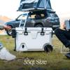 BrMate BrTank Wheeled Hard Cooler with Built-in 3-Gallon Drink Dispenser Tank & Tap | 7+ Day Ice Retention | Perfect for Beach, Tailgating, Camping, Sports Games, & More | 55qt (Ice White) view 4