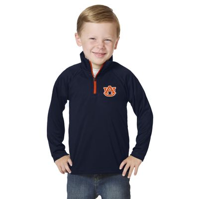 Little King NCAA Toddler Boys 1/4 Zip Pullover Wind Shirt-Auburn-Navy-2T Team Color