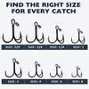 Maruto Barbless Treble Fishing Hooks, Sharp and Strong Japanese High Carbon Steel, Sizes #1 to #8, Available in Black & Red view 2