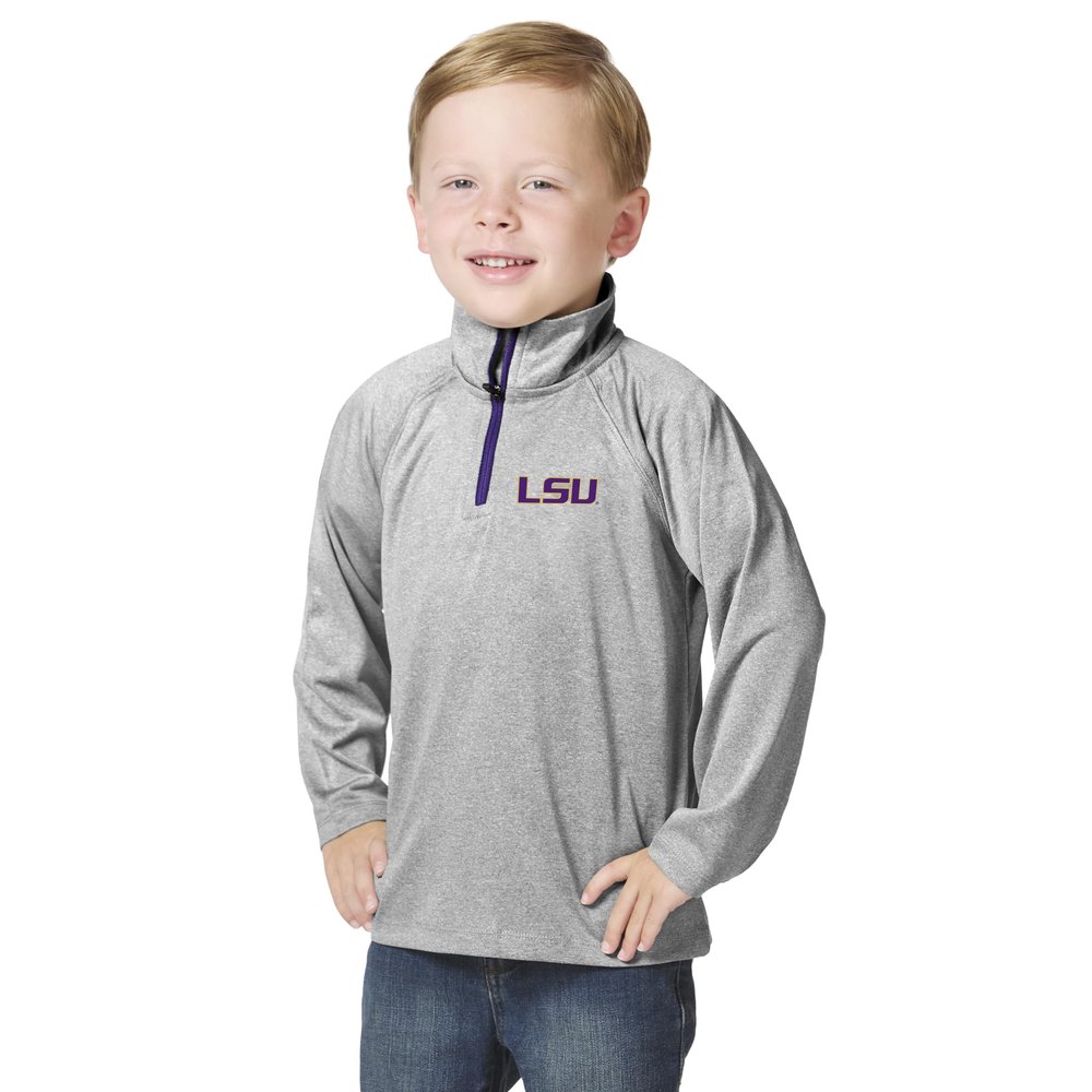 Little King NCAA Toddler Boys 1/4 Zip Pullover Wind Shirt-LSU-Oxford-3T Team Color