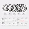 DHNCBGFZ Crankset Folding Bike Crankset Single Tooth Disc 50T 52T 54T 56T 130BCD 170mm Square Taper Crank Arm Set Integrated 5 Claws Aluminum Alloy Crankset (Color : Black, Size : 50T) view 2
