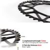 DHNCBGFZ Crankset Folding Bike Crankset Single Tooth Disc 50T 52T 54T 56T 130BCD 170mm Square Taper Crank Arm Set Integrated 5 Claws Aluminum Alloy Crankset (Color : Black, Size : 50T) view 3