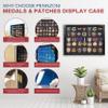 PENNZONI Medal Display Case Medium - Award Display Case, Patches Display Cabinet Case, Acrylic Wall Display Case, Cherry w/ Green Felt view 4