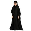 AFAVOM Abaya for Girls Muslim Full Cover Dress Hijab Kaftan Islamic Prayer Dress Long Sleeve Formal Prayer Clothes Dubai Hijab Eid Dress Teens Loose Floor Length Casual Maxi Gown Black 8-9 Years view 1