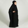 AFAVOM Abaya for Girls Muslim Full Cover Dress Hijab Kaftan Islamic Prayer Dress Long Sleeve Formal Prayer Clothes Dubai Hijab Eid Dress Teens Loose Floor Length Casual Maxi Gown Black 8-9 Years view 4