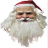 WPOZD Deluxe Green Monster Christmas Mask with Santa Hat, Adult Size, Plush Fur Holiday Costume Accessory (Santa Mask) view 1
