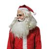 WPOZD Deluxe Green Monster Christmas Mask with Santa Hat, Adult Size, Plush Fur Holiday Costume Accessory (Santa Mask) view 3