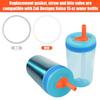 3pcs Replacement Straws with Bite Valve for Zak Designs Kelso Kids 15oz, BPA Free Reliable Straw Cup Accessories with Zak Designs and Reusable Gaskets Brush for Water Bottles (Orange) view 3