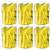PATIKIL Scrimmage Vest, 6 Pack Soccer Pennies Soccer Jersey Training Vests Team Sports Pinnies Youth Football Practice Jerseys Fits Height 115cm to 145cm, Bright Gold (Medium) view 1