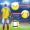 PATIKIL Scrimmage Vest, 6 Pack Soccer Pennies Soccer Jersey Training Vests Team Sports Pinnies Youth Football Practice Jerseys Fits Height 115cm to 145cm, Bright Gold (Medium) view 2